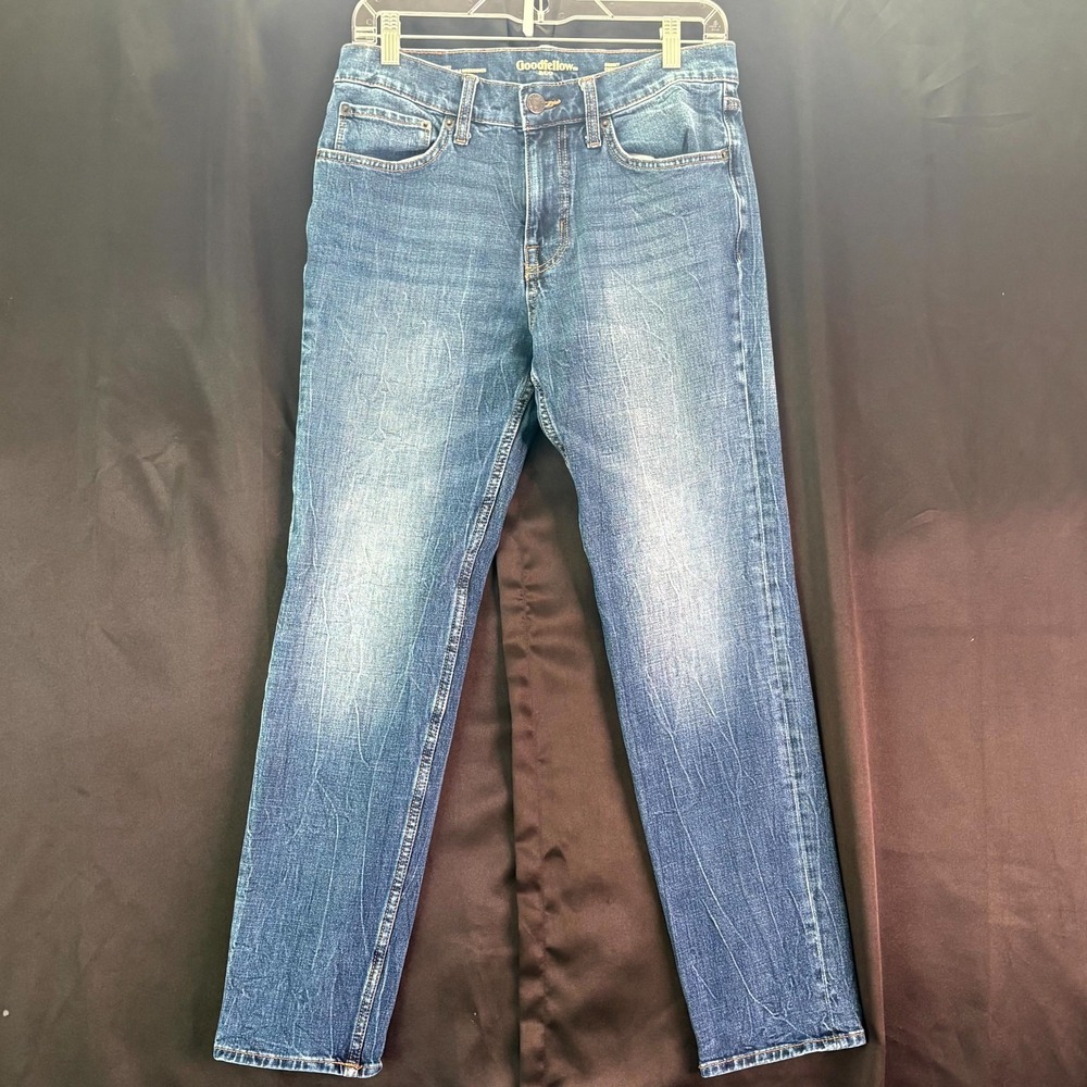 Goodfellow & Co Jeans Mens 30Wx30L Blue Denim Medium Wash Skinny Entubado Retro